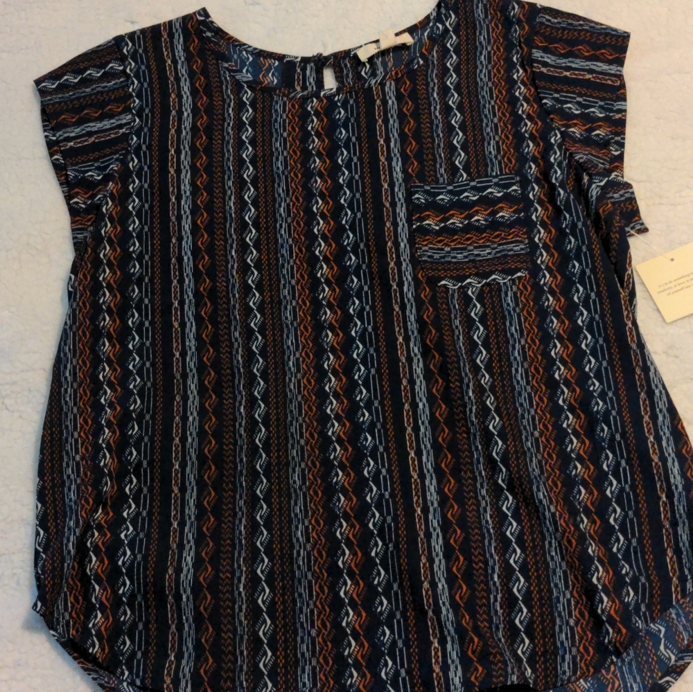 Meraki stripes chiffon blouse